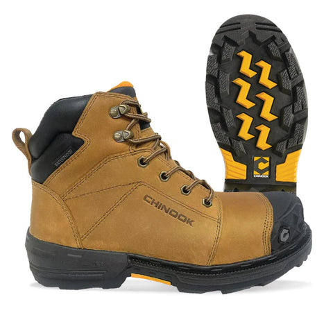 Chinook Maverick Composite Toe Waterproof 6" Boots in Wheat
