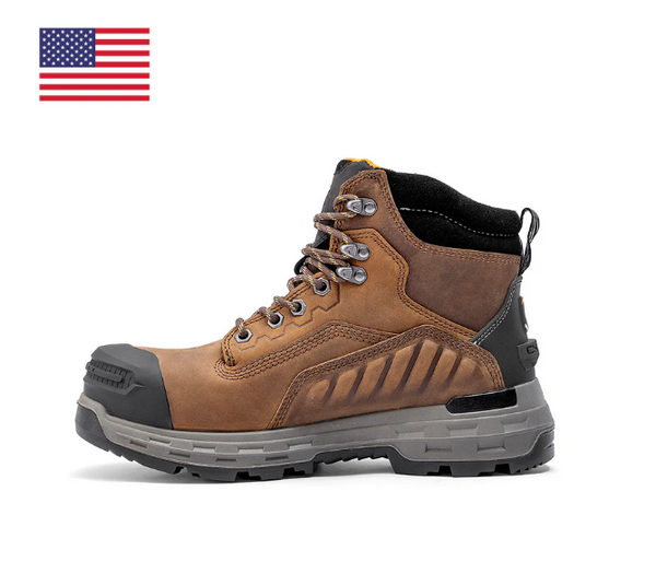 Chinook Wildwood 6” Waterproof Composite Toe Brown Boot - Made in