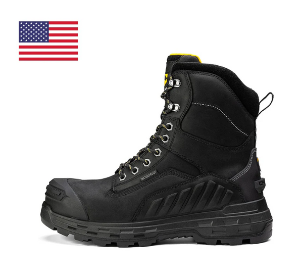 Chinook Wildwood 8” Waterproof Composite Toe Black Boot - Made in