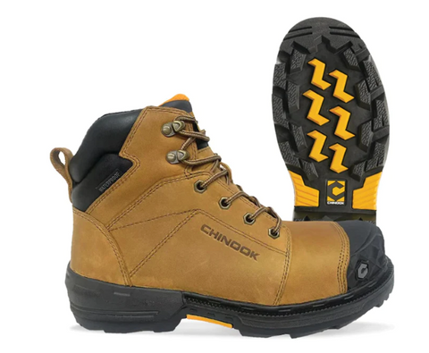 Chinook Maverick Composite Toe Waterproof 6" Boots in Wheat